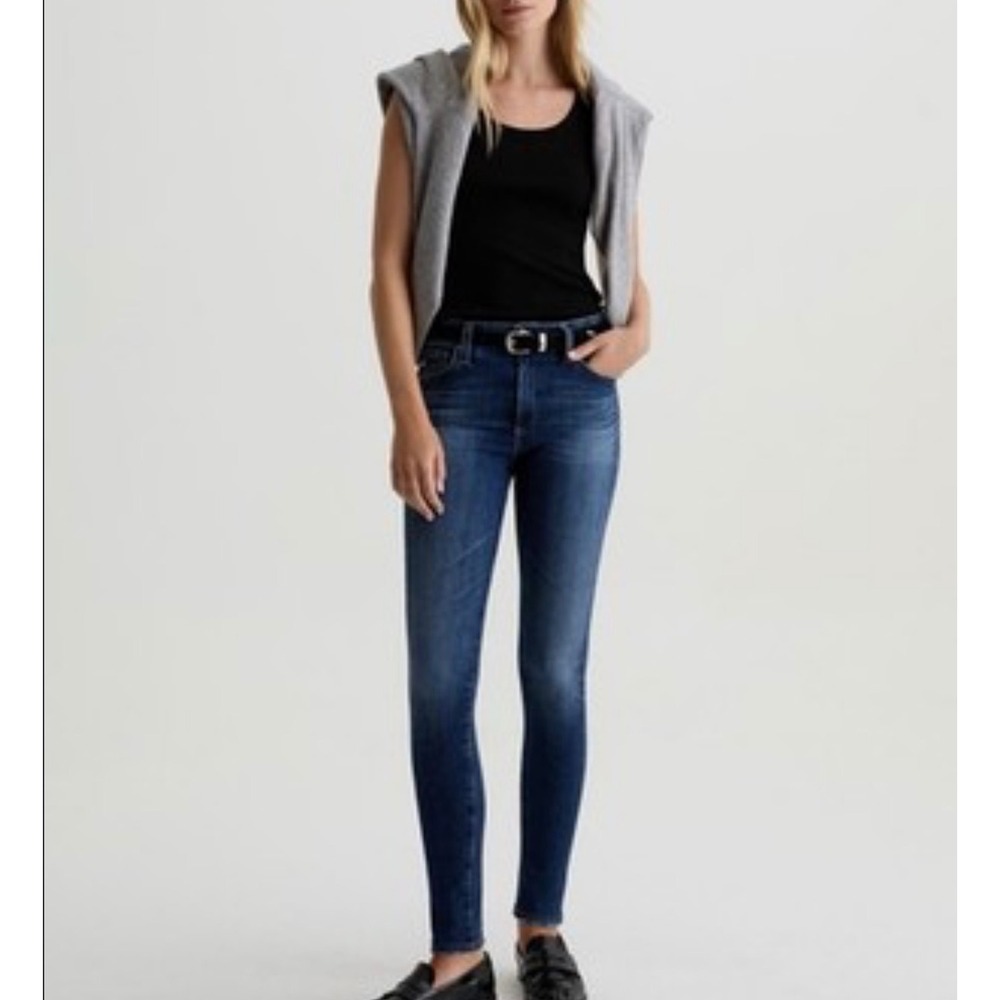 AG Adriano Goldschmied Farrah Skinny High Rise Dark Wash Jeans 31R REV1379-PXO